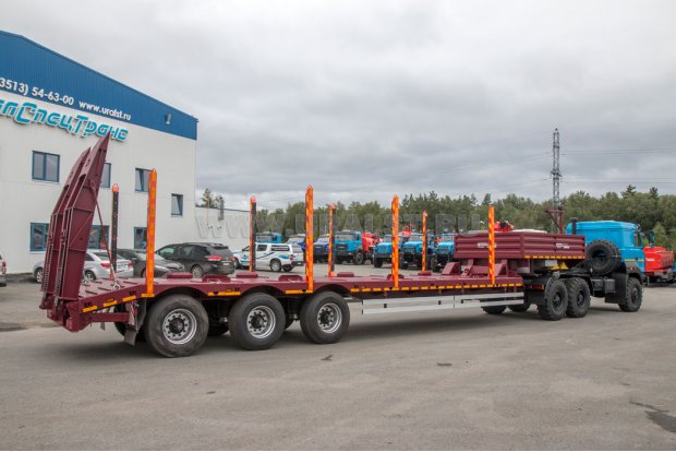 Полуприцеп-тяжеловоз ППТ 26-32-11КУ УСТ 9465, механические трапы