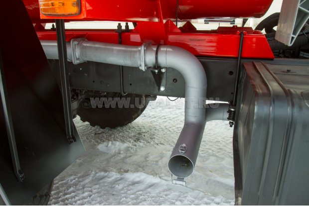 Обогрев сливного крана выхлопными газами