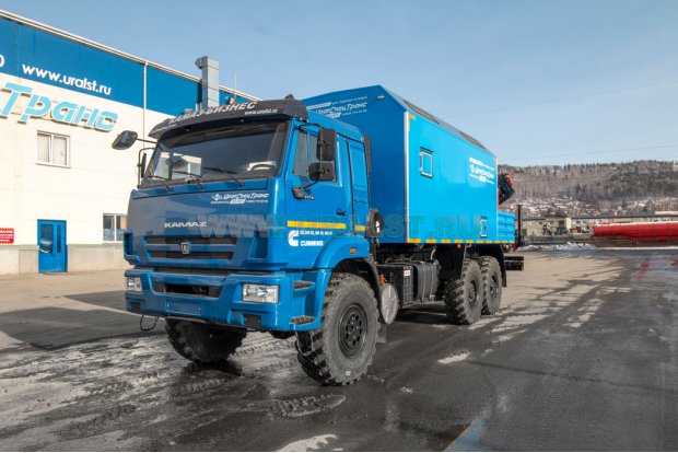 Автофургон ПАРМ с КМУ PK-15500С УСТ 5453 Камаз 43118-76(RR) сп.м