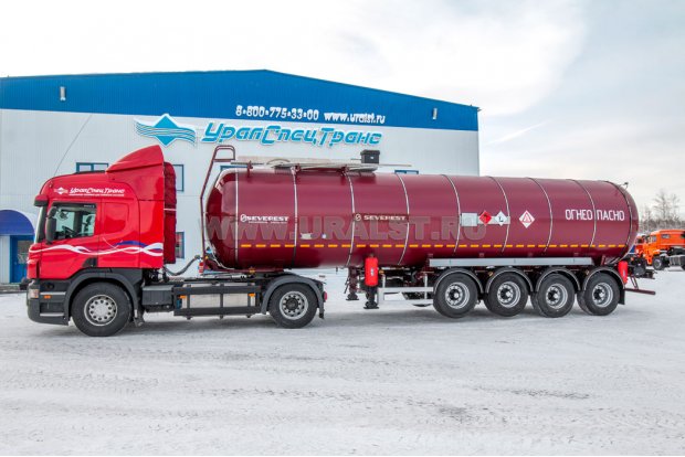 Полуприцеп цистерна ППЦБ 30ТК-42ЛЛ SAF SEVEREST высота ССУ 1150 мм