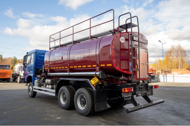 Автоцистерна АЦВ-14Н, УСТ 5453 SHACMAN (ШАКМАН) SX32586V385 6х6, 315/80R22.5, КБ 4575мм, поливомоечная рейка