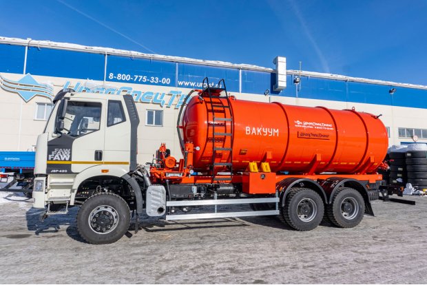 Вакуумная машина МВ-19 КО нерж. 5мм, УСТ 5453 FAW 3250 6Х6, КБ 4800