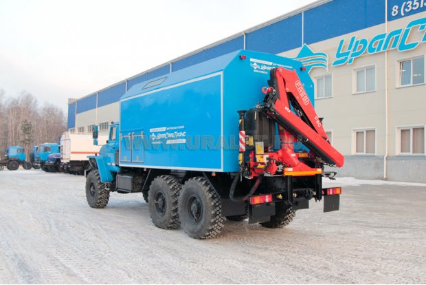 Маслостанция УСТ-5453 с КМУ Fassi F80 на шасси Урал 4320-60М