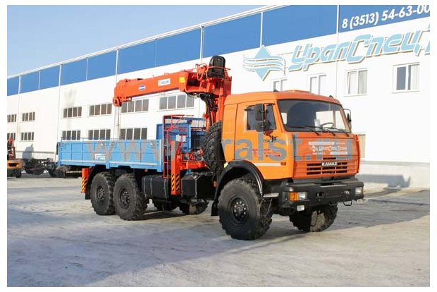 Бортовой Камаз с КМУ Kanglim KS-2056H