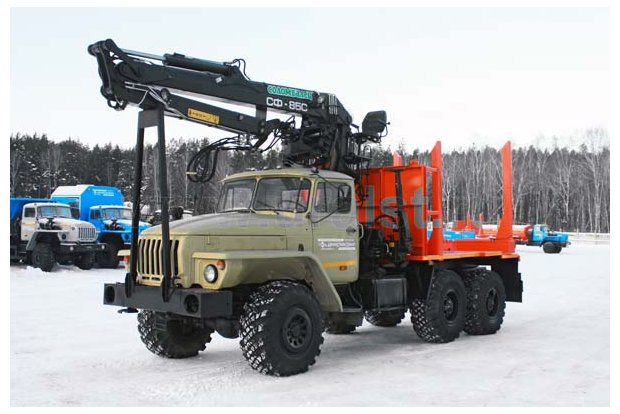 Лесовозный Урал 55571-40 с ГМ СФ-85С