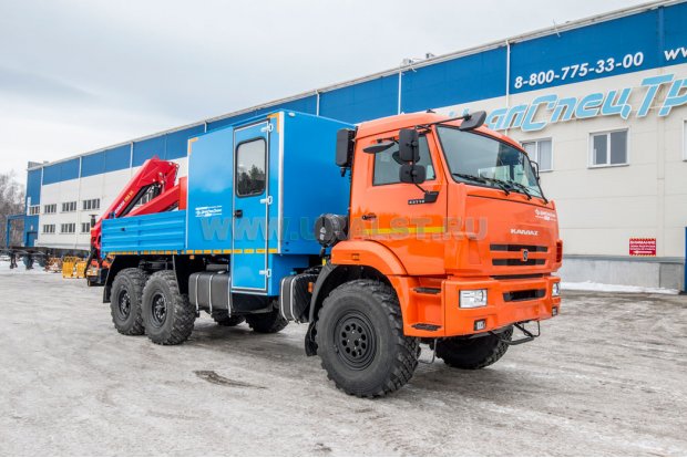 Грузопассажирский автомобиль ГПА 6+2 откр. с КМУ ИМ-95 УСТ 5453 Камаз 43118