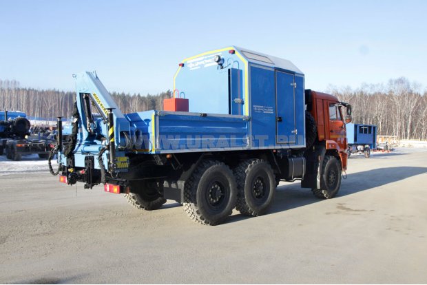 Агрегат наземного ремонта водоводов УСТ-5453 на шасси Камаз 5350 с КМУ ИМ-55