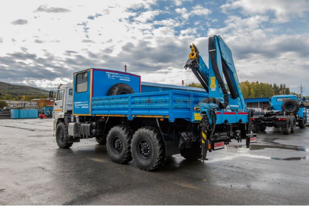 Автофургон ГПА 4+2 откр. с КМУ ИМ-150 УСТ 5453 Камаз 43118-50