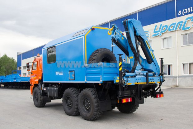 Мобильная ремонтная мастерская (МРМ) УСТ-5453 на шасси Камаз 43118-46 с КМУ ИМ-95