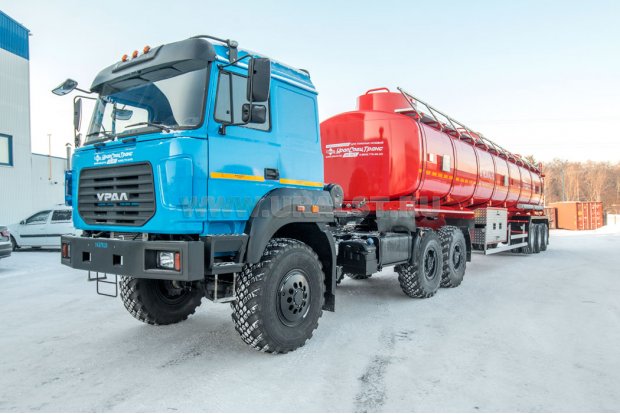 Полуприцеп цистерна ППЦ 43П-35ДЛ-4 BPW УСТ 9465 5 мм прямая рама, комбинированная трехосная подвеска