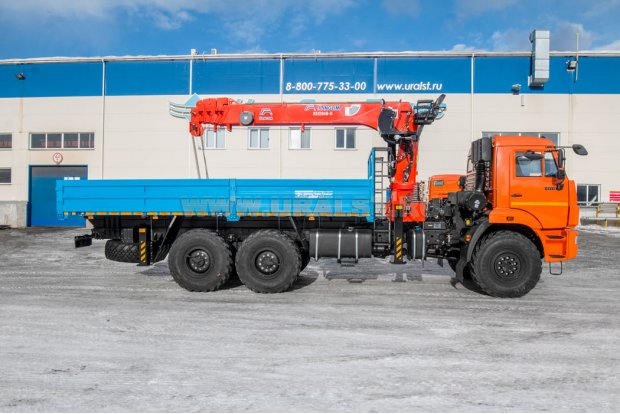 Контейнеровоз с КМУ Kanglim KS-1256G (тросовый) УСТ 5453 Камаз 43118