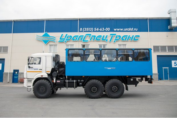 Вахтовый автобус Камаз 5350-42 22 места УСТ-5453. Вариант исполнения окна с форточками