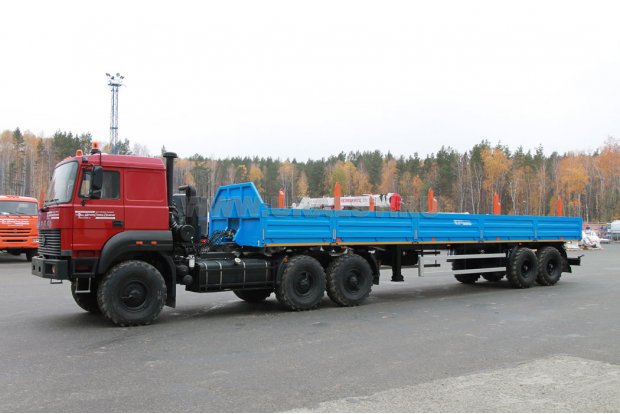 Полуприцеп бортовой ППБ 20Б-21-12К УСТ-94651 + Седельный тягач Урал 44202-3511-82МА11 ЛВЖ