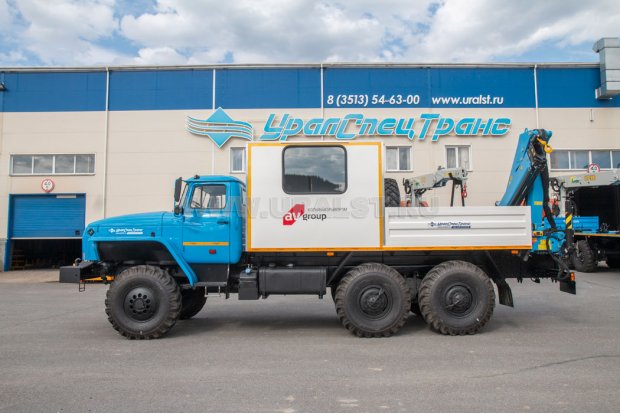 Грузопассажирский автомобиль ГПА 6+2 откр. с КМУ ИМ-95 УСТ 5453 Урал 4320Е5 
