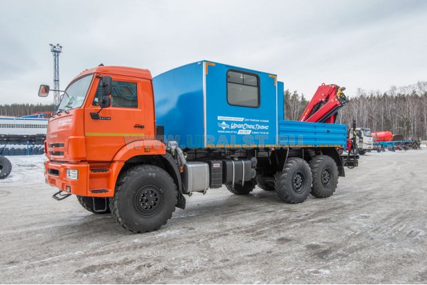 Грузопассажирский автомобиль ГПА 6+2 откр. с КМУ ИМ-95 УСТ 5453 Камаз 43118