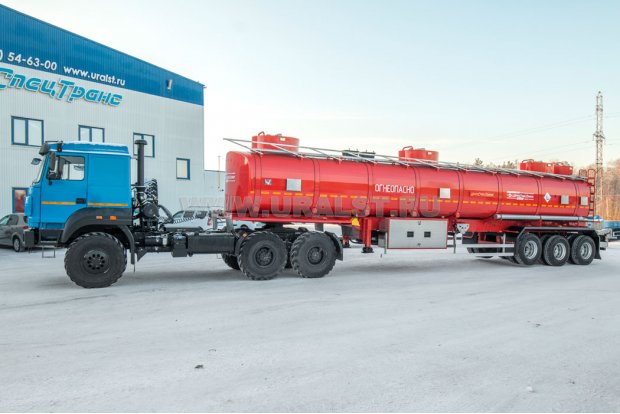 Полуприцеп цистерна ППЦ 43П-35ДЛ-4 BPW УСТ 9465 5 мм прямая рама, комбинированная трехосная подвеска