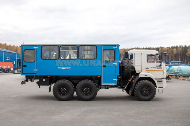 Вахтовый автобус Камаз 5350-42 22 места УСТ-5453. Вариант исполнения окна с форточками