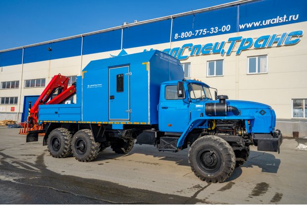 Передвижная авторемонтная мастерская ПАРМ с КМУ ИМ-95 УСТ 5453 Урал 4320-1951-60