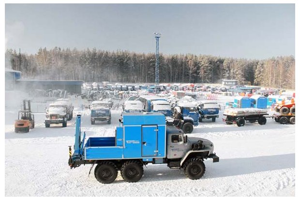 Автофургон Урал с КМУ