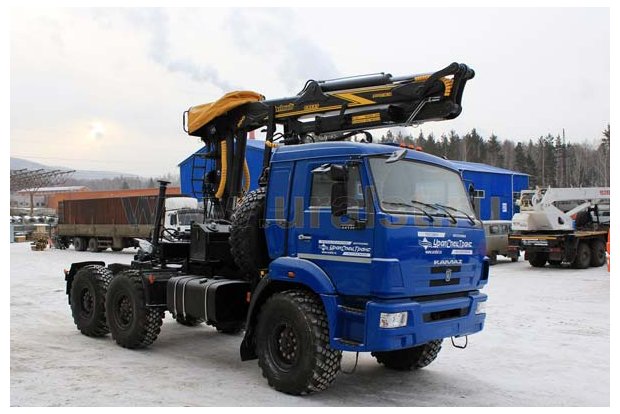 Седельный тягач Камаз с гидроманипулятором VM10L74