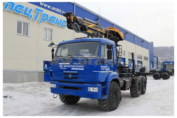 Седельный тягач с гидроманипулятором 