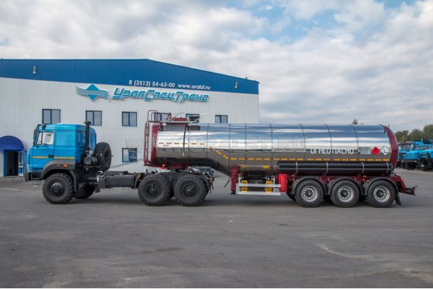 Прицеп цистерна нефтевоз  ППЦН 28КТ-31 УСТ 9465 термос, нар. нерж, внутр. 5 мм