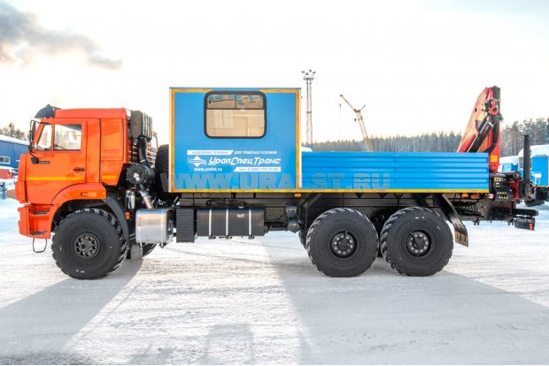Автофургон ГПА 6+2 откр. с КМУ Palfinger PK-12000 УСТ 5453 Камаз 43118-50, сп.м