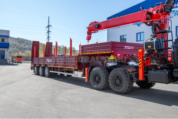 Полуприцеп тяжеловоз ППТ 26-32-9КБ SAF УСТ 946511, механические трапы