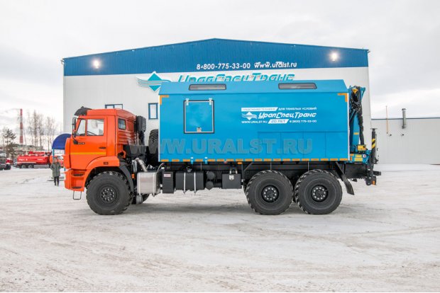 Автофургон АРС с КМУ ИМ-95 УСТ 5453 Камаз 43118