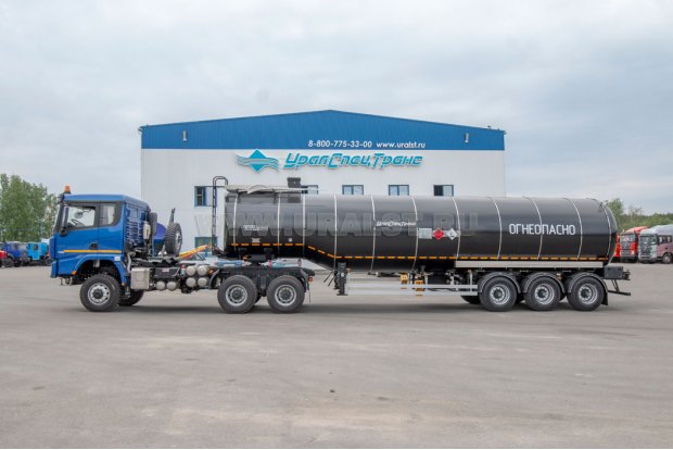 Полуприцеп цистерна ППЦН 38КТ-32Т УСТ + Тягач SHACMAN SX32586V385 (6х6)