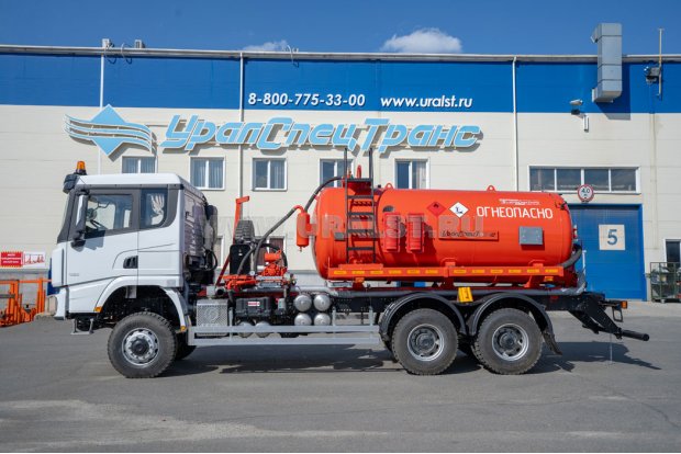 Автоцистерна вакуумная АКН-10 КО-505 УСТ 5453 SHACMAN SX32586V385 6х6