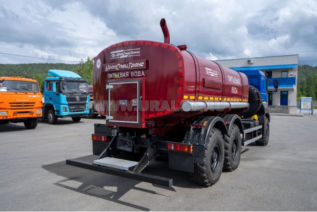 Автоцистерна для питьевой воды АЦПТ-10НО УСТ 5453 Урал 4320-4971-80 насос, обогрев, сп.м.