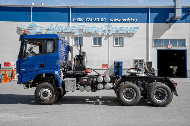 Тягач УСТ 5453 SHACMAN SX32586V385 (6х6), КБ 3775 мм, 315/80R22,5 ДОПОГ, гидрофикация (два контура)