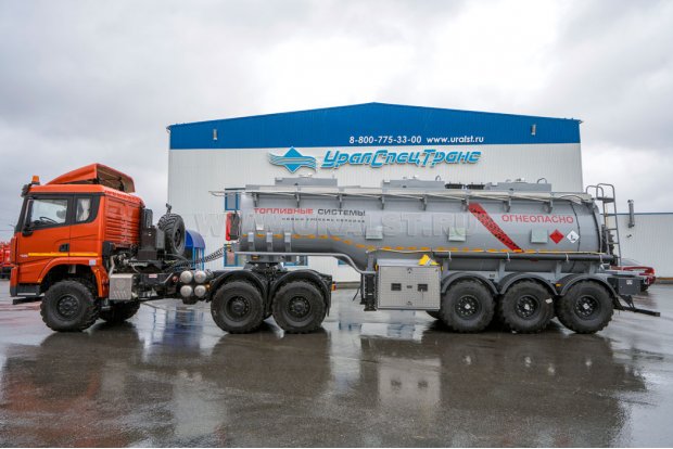 Полуприцеп цистерна для ГСМ (бензовозы) безрамная ППЦ 26К-32-3НУ УСТ 9465 безрамная, пневмоподвеска ССУ 1500 
