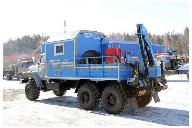 Агрегат наземного ремонта водоводов с КМУ