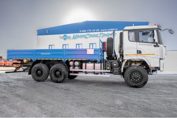 Бортовой контейнеровоз УСТ 5453 SHACMAN SX32586V385 6х6, база 4575мм, ДОПОГ