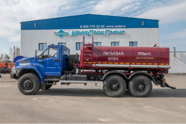 Автоцистерна для питьевой воды АЦПТ-10НО УСТ 5453 Урал NEXT 4320-72 насос, обогрев