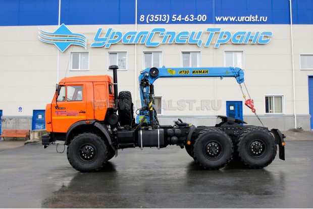 Седельный тягач Камаз 53504-46 с краном-манипулятором ИТ-80
