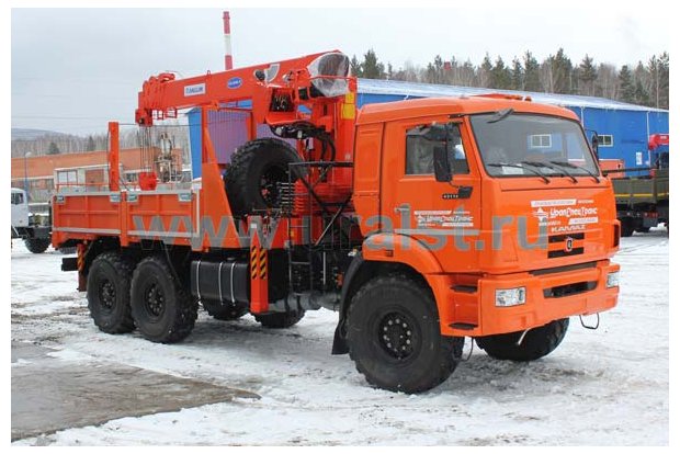 Бортовой лесовоз со съемным лесовозным коником Камаз с КМУ KS-1256G-II