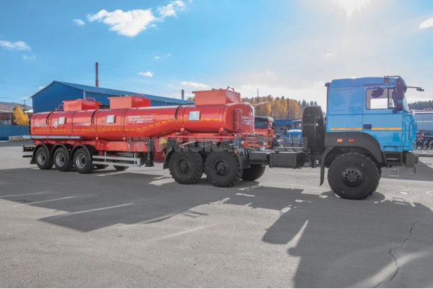 Полуприцеп цистерна ППЦ 28-32-3НУ УСТ 9465 рамная, насос, пневмоподвеска УСТ