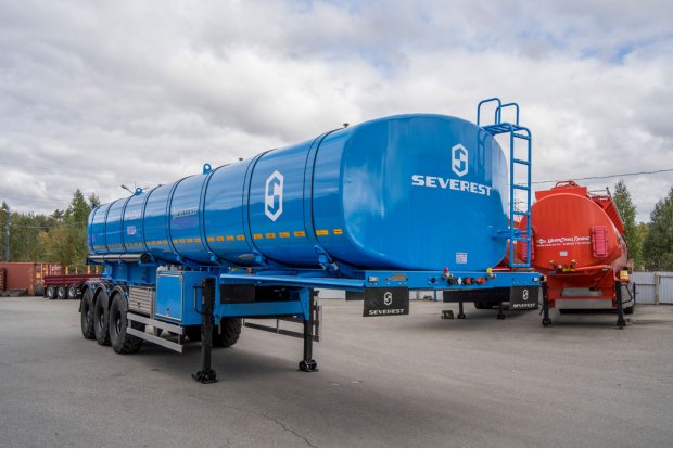 Полуприцеп цистерна для пищевых жидкостей (водовоз) ППЦПТ 30Т-32-3 рамная, термос, нерж