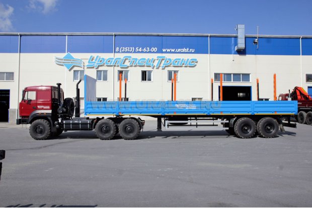 Бортовой полуприцеп с кониками увеличенной высоты