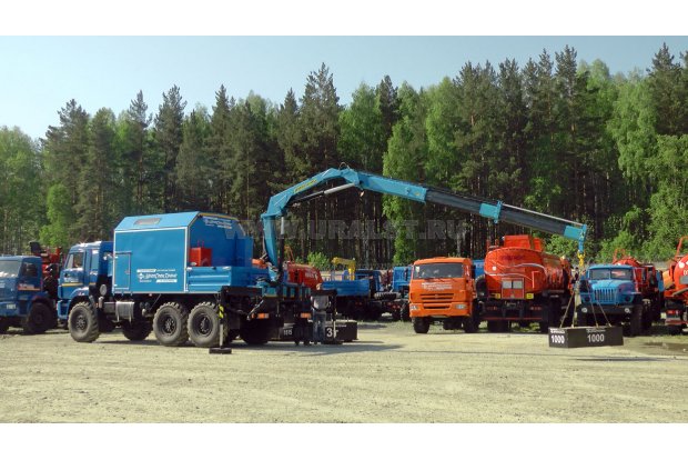 ПАРМ Камаз с грузовой платформой с КМУ ИМ-95 УСТ-5453