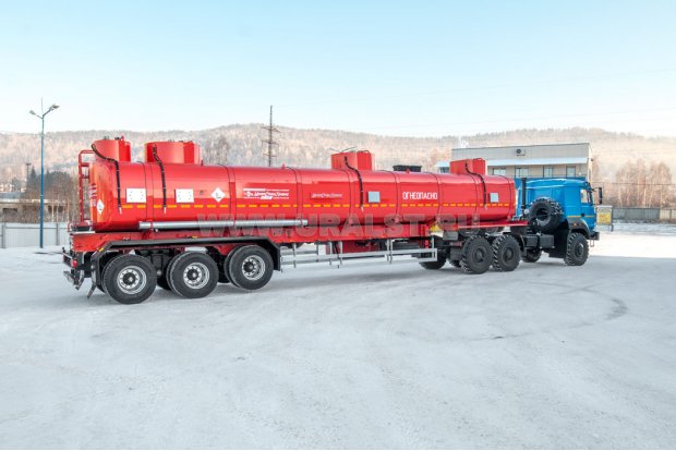 Полуприцеп цистерна ППЦ 43П-35ДЛ-4 BPW УСТ 9465 5 мм прямая рама, комбинированная трехосная подвеска