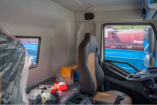 Спальное место в кабине водителя