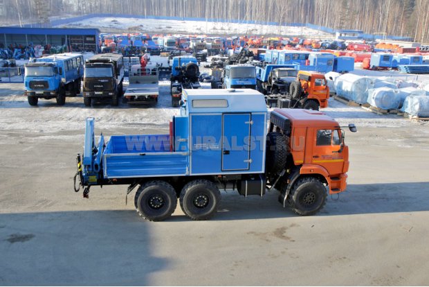 Агрегат наземного ремонта водоводов УСТ-5453 на шасси Камаз 5350 с КМУ ИМ-55