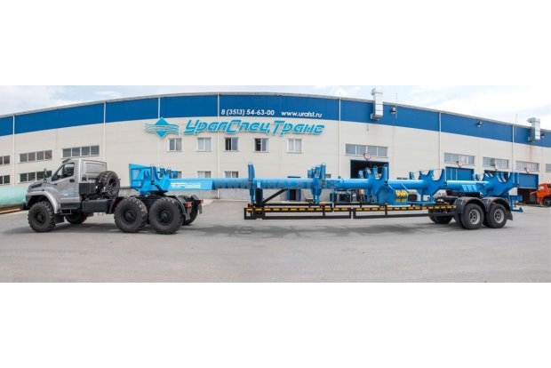 Седельный тягач Урал-NEXT и полуприцеп опоровоз