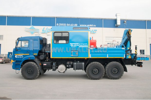 Фургон Камаз АНРВ с краном манипулятором