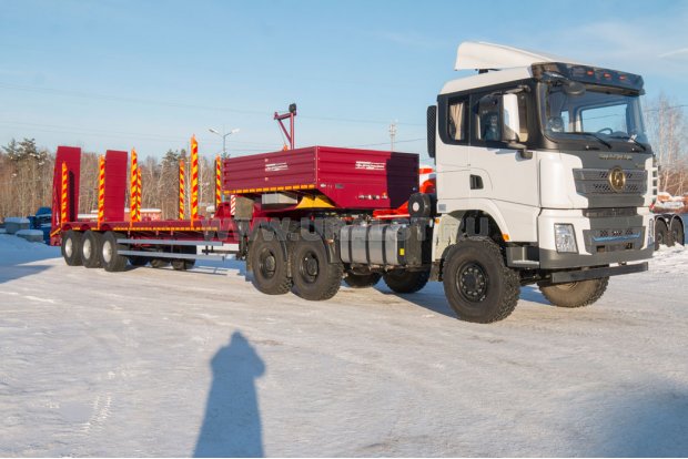 Полуприцеп тяжеловоз ППТ 45-31-11КУ BPW УСТ 9465 механические трапы ССУ 1500 + Тягач SHACMAN