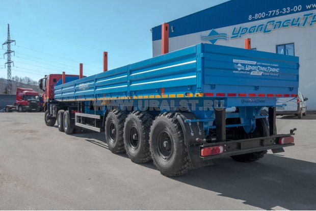 Тягач АМТ N.V. 632910 [шины 315-80R22.5] + Полуприцеп бортовой ППБ 40-31-12К